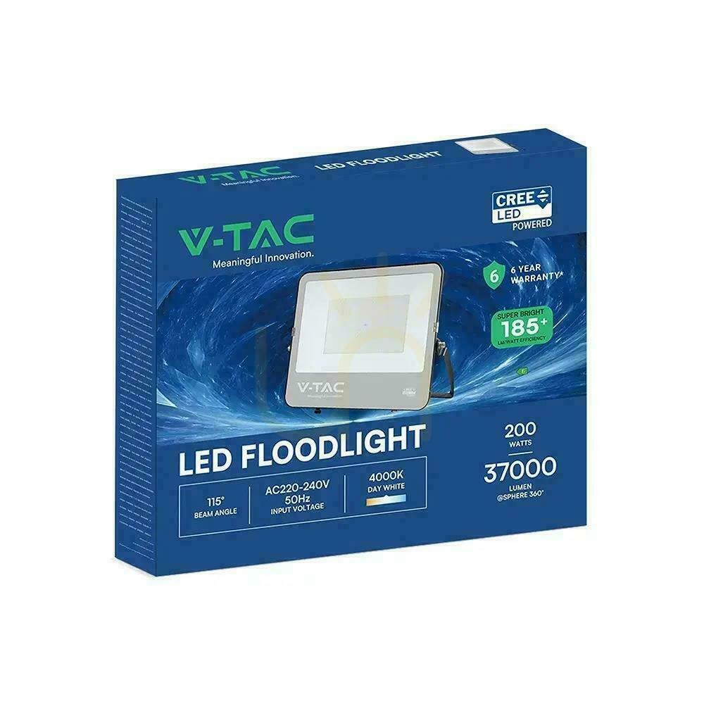 Zobrazit LED reflektor V-TAC s čipem CREE, 200 W, 185 lm/W, černý, VT-44205, 6500 K, 37 000 lm, 6letá záruka LED reflektor V-TAC s čipem CREE, 200 W, 185 lm/W, černý, VT-44205, 6500 K, 37 000 lm, 6letá záruka