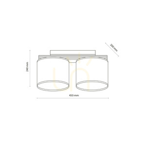 Stropní svítidlo Viga Shade, 2 x E27 small 6
