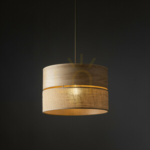 Závěsné svítidlo TK-Lighting DORMA WOOD JUTA 11786, 1×E27, 38 cm, světlé dřevo a juta small 1