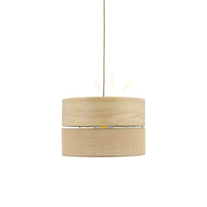 Závěsné svítidlo TK-Lighting DORMA WOOD JUTA 11786, 1×E27, 38 cm, světlé dřevo a juta small 4