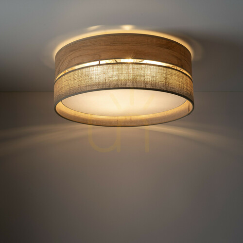 Kontrola Stropní svítidlo Dorma Wood Juta 45 cm 4xE27