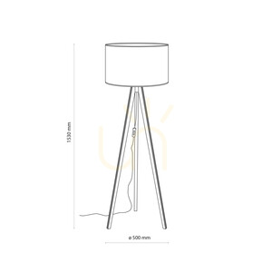 Stojací lampa Viga Shade z borového dřeva 1 Xe27 small 9