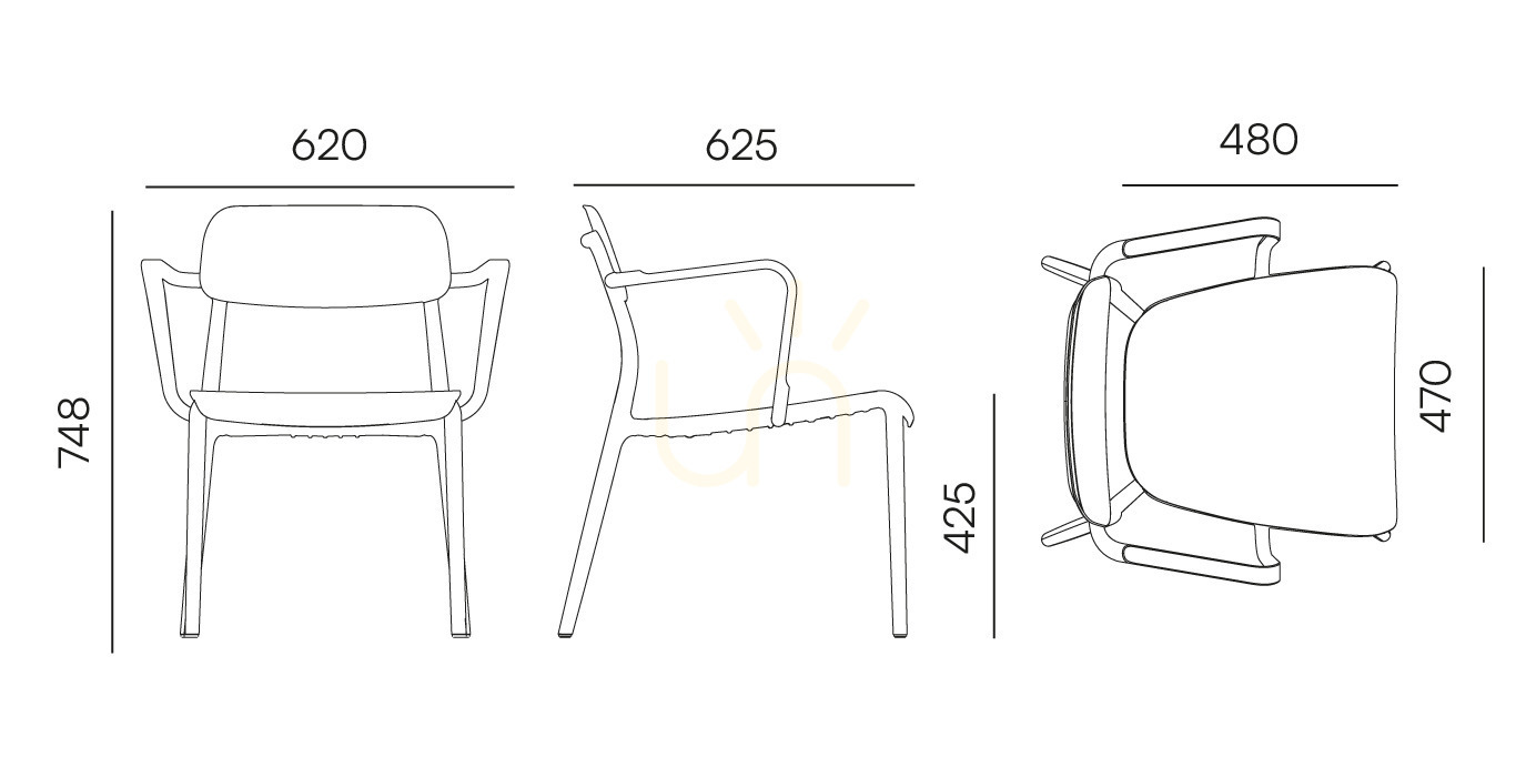 Pohled FRIK667 Křeslo Rimo Garden – zemitá taupe barva FERNE FRIK667 Křeslo Rimo Garden – zemitá taupe barva FERNE