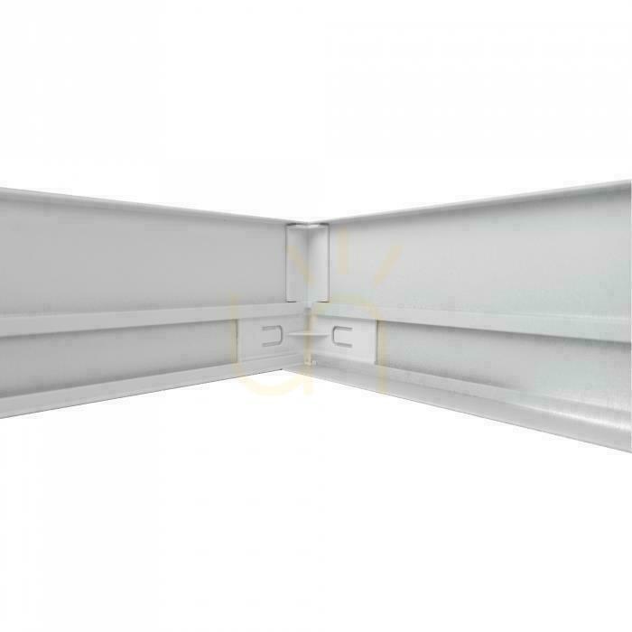 Náhled Rám pro povrchovou montáž LED panelů, skládací, 600 × 600, bílý, BACKLIT ALU, 5,8 cm, bílý Rám pro povrchovou montáž LED panelů, skládací, 600 × 600, bílý, BACKLIT ALU, 5,8 cm, bílý