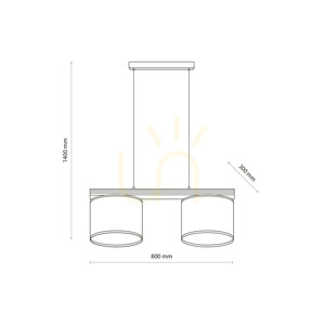 Závěsné svítidlo Viga Shade Pine, 2 x E27 small 9