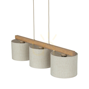 Závěsná lampa Viga Shade z borového dřeva, 3xE27 small 4