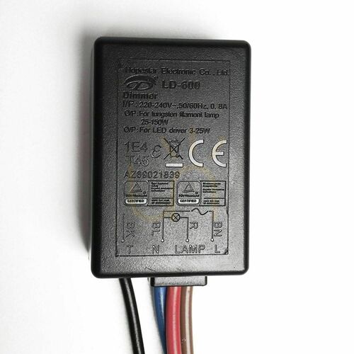 Kontrola Stmívač s.luce Touch pro dodatečnou montáž černý 230 V IP20