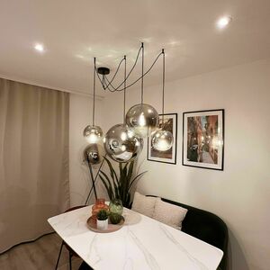 Stínítko s.luce Modular černé kovové Ø 15 cm 1–6 zásuvek small 1