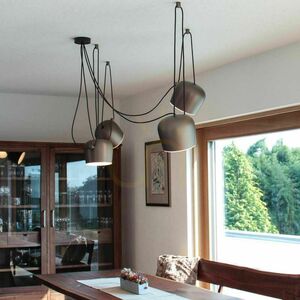 Stínítko s.luce Modular černé kovové Ø 15 cm 1–6 zásuvek small 6