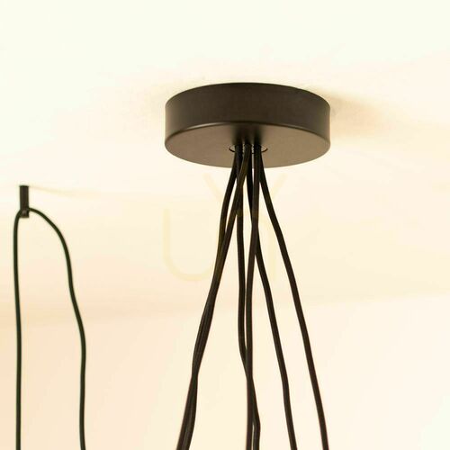 Kontrola Stínítko s.luce Modular černé kovové Ø 15 cm 1–6 zásuvek
