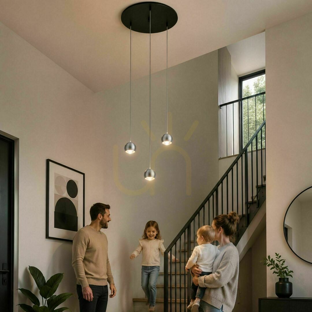 Pohled Stínítko s.luce Modular černé kovové 40 cm kruhové pro 3 svítidla Stínítko s.luce Modular černé kovové 40 cm kruhové pro 3 svítidla