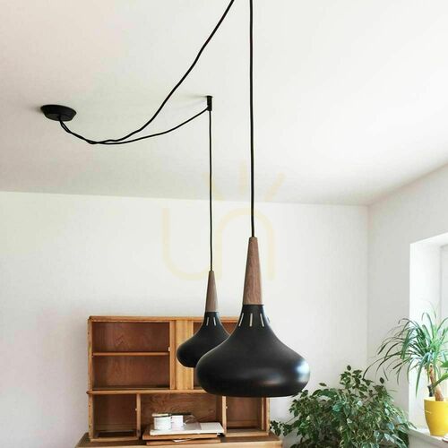 Kontrola Distanční vložka s.luce Modular černá kovová pro závěsná svítidla