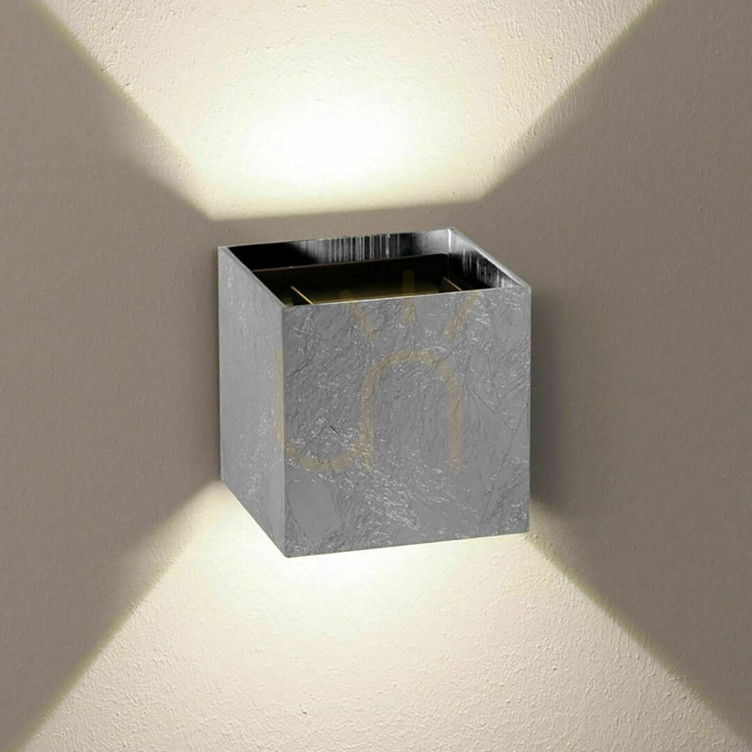Kontrola Kryt podstavce s.luce Ixa čtvercový stříbrný kov 10 cm Kryt podstavce s.luce Ixa čtvercový stříbrný kov 10 cm