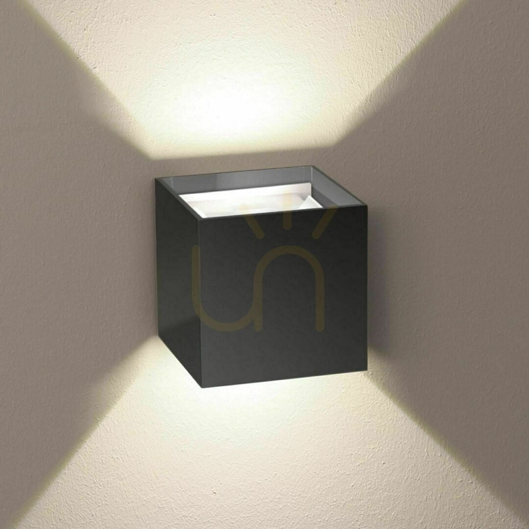 Pohled Kryt podstavce s.luce Ixa čtvercový antracit kov 10 cm Kryt podstavce s.luce Ixa čtvercový antracit kov 10 cm