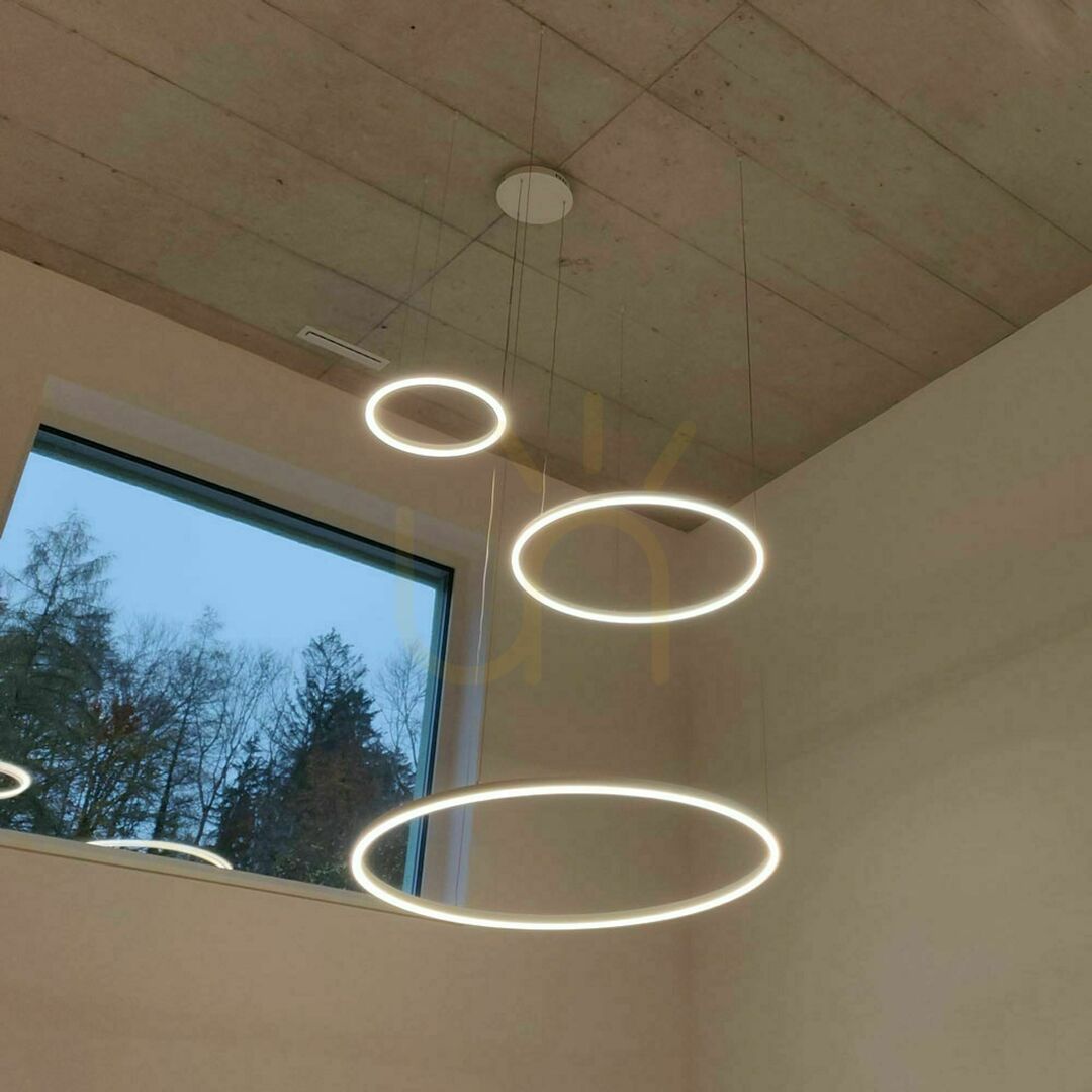 Náhled Závěsné LED svítidlo s.luce Ring Ø 40 cm stříbrné Závěsné LED svítidlo s.luce Ring Ø 40 cm stříbrné