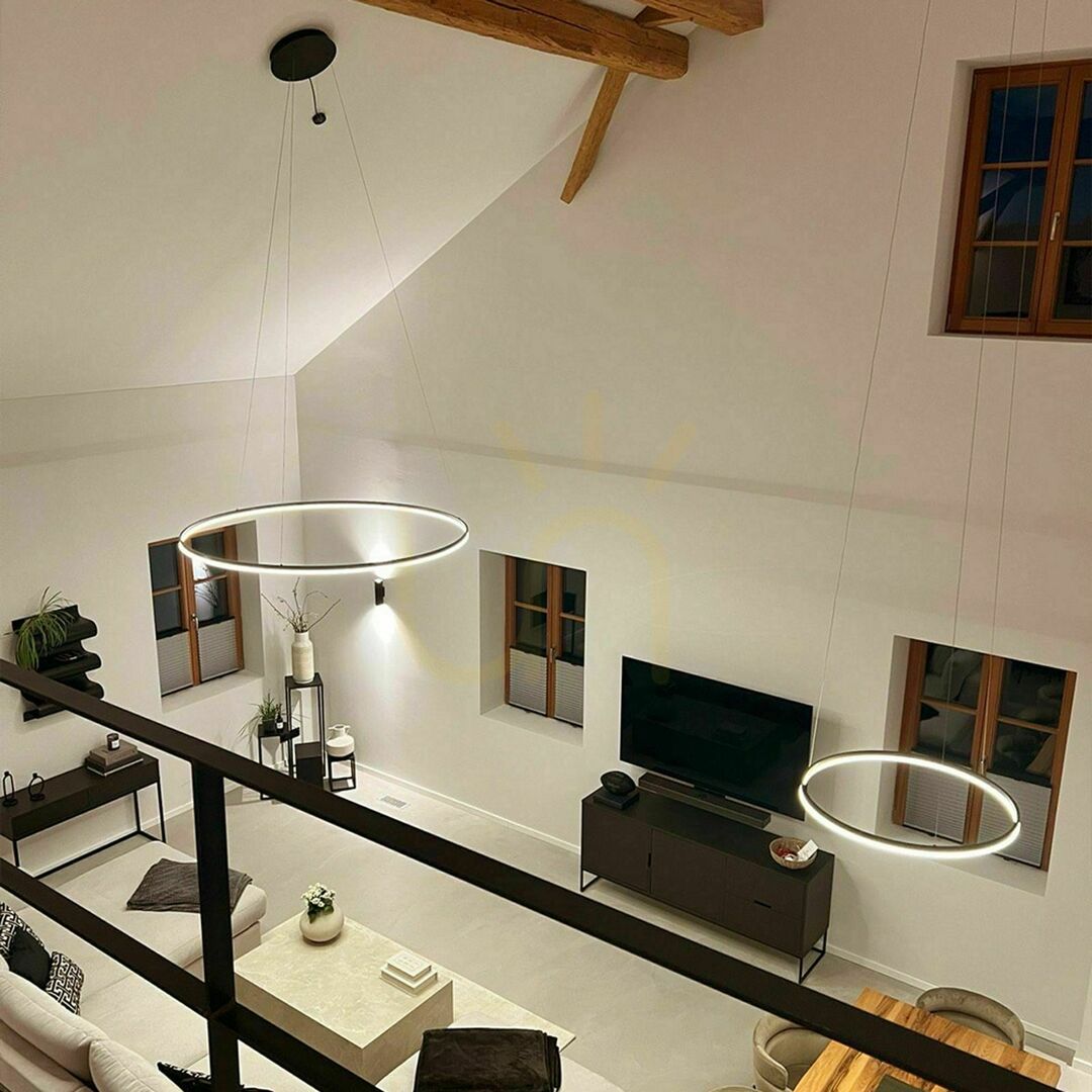 Kontrola Závěsné LED svítidlo s.luce Ring stříbrné Ø 60 cm Závěsné LED svítidlo s.luce Ring stříbrné Ø 60 cm