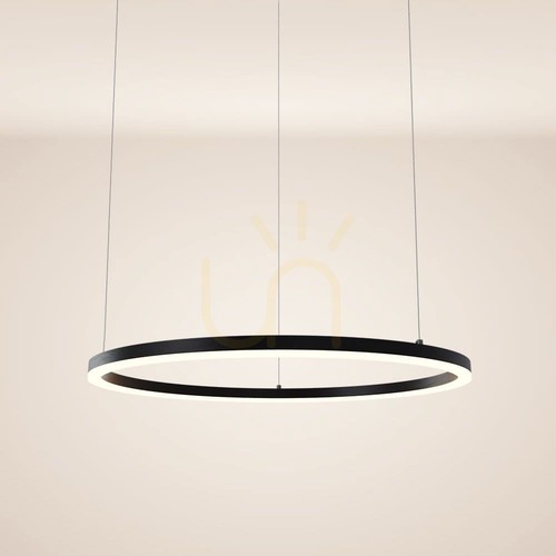 Kontrola Závěsné LED svítidlo s.luce Ring černé Ø 80 cm