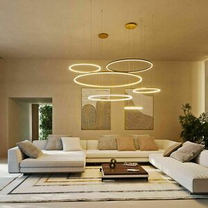 Závěsné LED svítidlo s.luce Ring stříbrné Ø 80 cm small 10