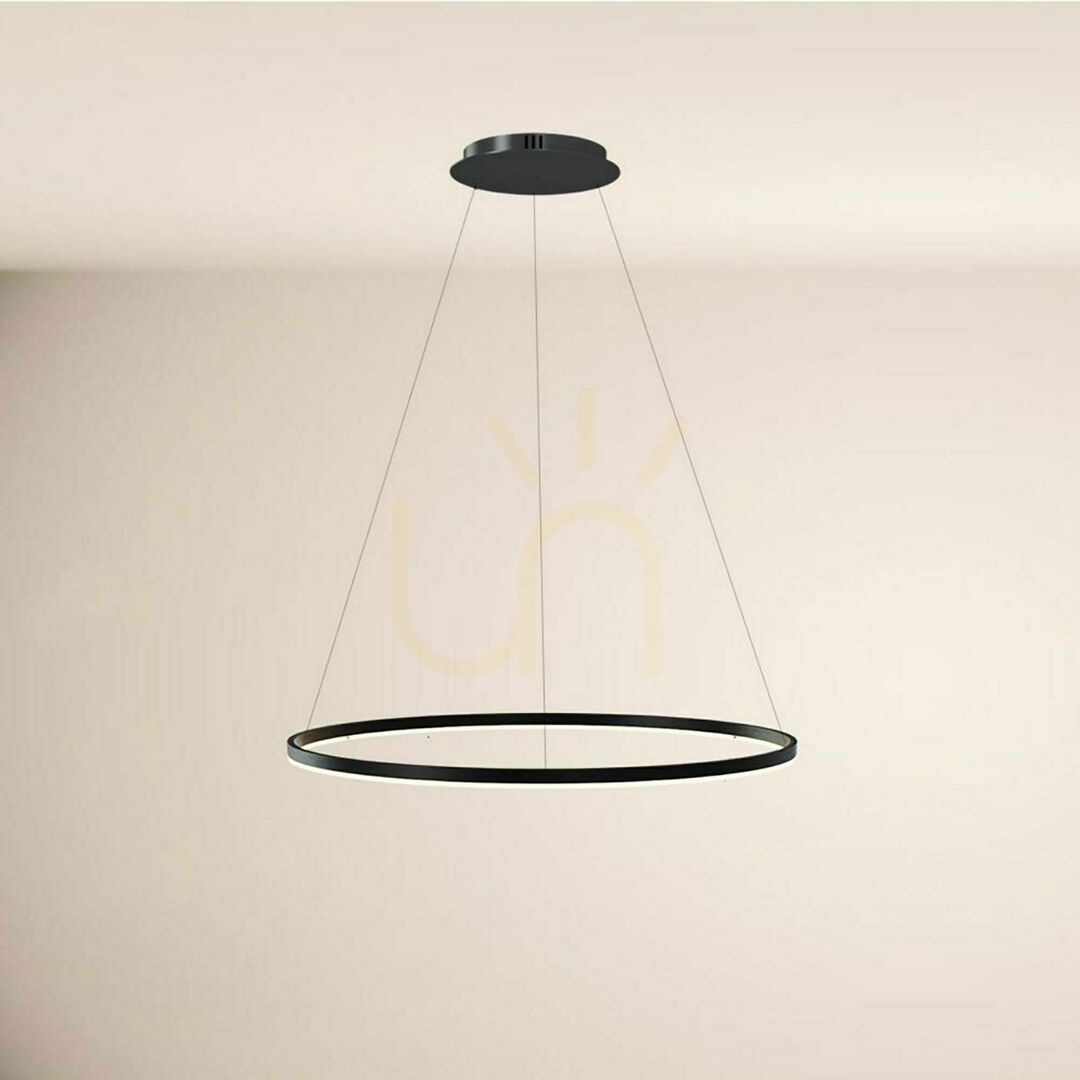 Pohled Závěsné LED svítidlo s.luce Ring, zlaté, Ø 100 cm Závěsné LED svítidlo s.luce Ring, zlaté, Ø 100 cm