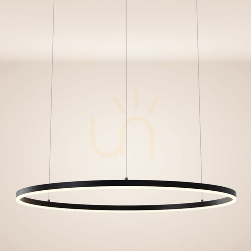 Kontrola LED závěsné svítidlo s.luce Ring černé Ø 100 cm