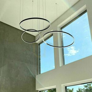 LED kruhové závěsné svítidlo s.luce Ring, stříbrné, Ø 100 cm small 6