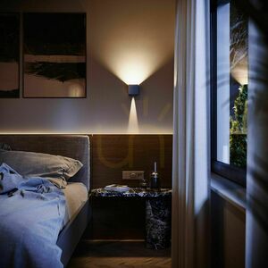LED nástěnné svítidlo s.luce Ixa stříbrné kovové IP44 10 cm small 12