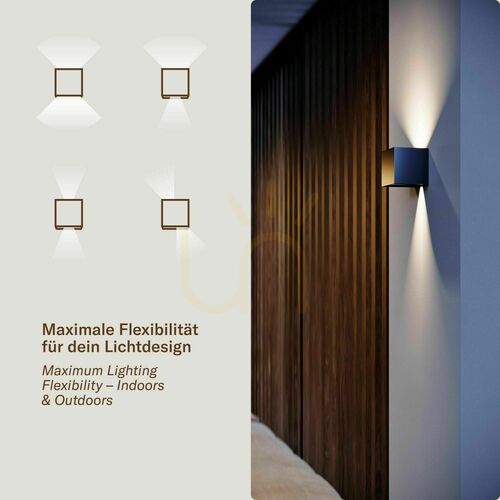 Kontrola LED nástěnné svítidlo s.luce Ixa stříbrné kovové IP44 10 cm 3000 K