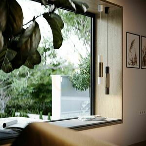 Závěsné svítidlo s.luce Crutch černé kovové GU10 1x15W, stmívatelné 1 Závěsné svítidlo s.luce Crutch černé kovové GU10 1x15W, stmívatelné small 1
