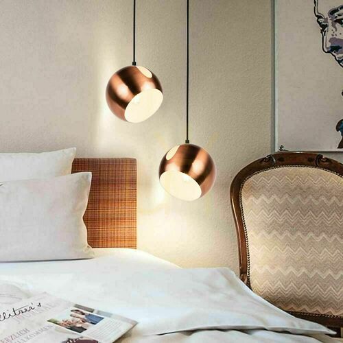Kontrola Lustr s.luce Ball černý kovový 20 cm 1x E27 5 m kabel