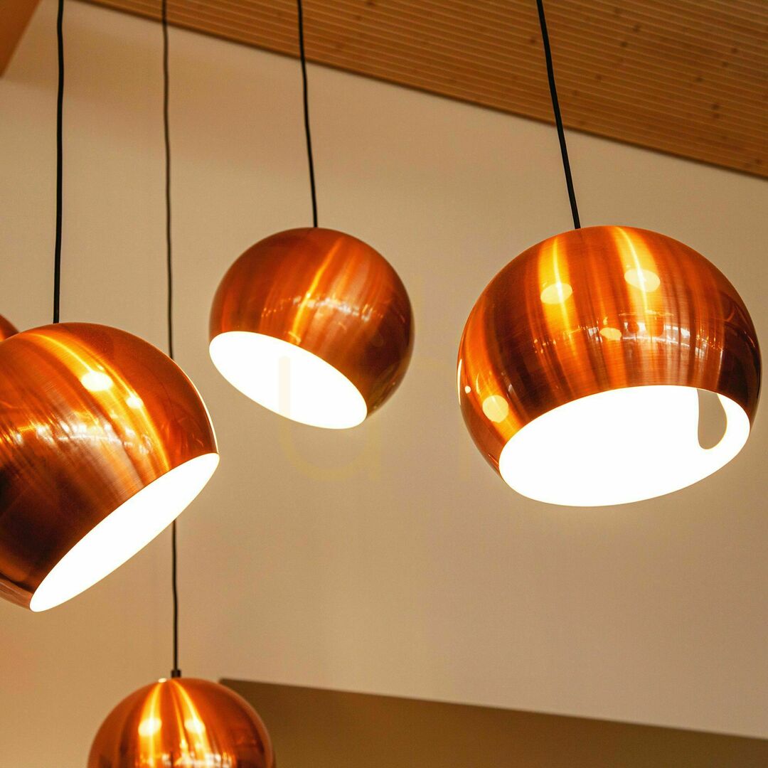 Pohled Lustr s.luce Ball zlatý kovový 30 cm E27 minimalistický Lustr s.luce Ball zlatý kovový 30 cm E27 minimalistický