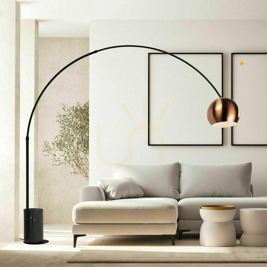 Pohled Oblouková stojací lampa s.luce Ball černá mramorová základna Oblouková stojací lampa s.luce Ball černá mramorová základna