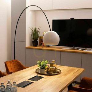 Oblouková stojací lampa s.luce Ball černá mramorová 220 cm small 12