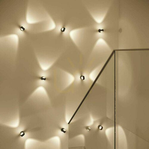 Kontrola Nástěnné svítidlo s.luce Beam hliníkové se skleněnými čočkami Up & Down G9 40 W 8 cm