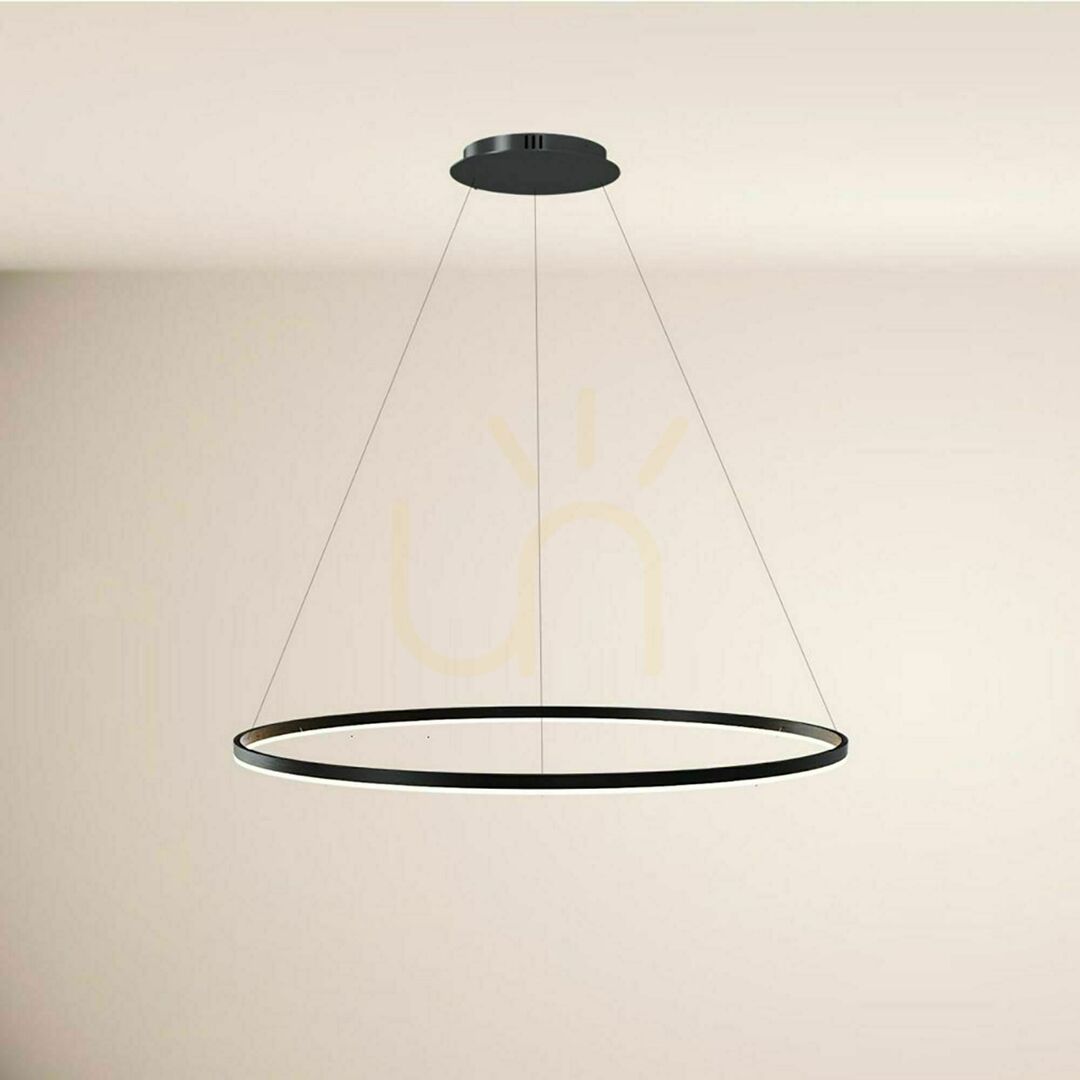 Pohled Závěsné LED svítidlo s.luce Ring, zlaté, Ø 120 cm Závěsné LED svítidlo s.luce Ring, zlaté, Ø 120 cm