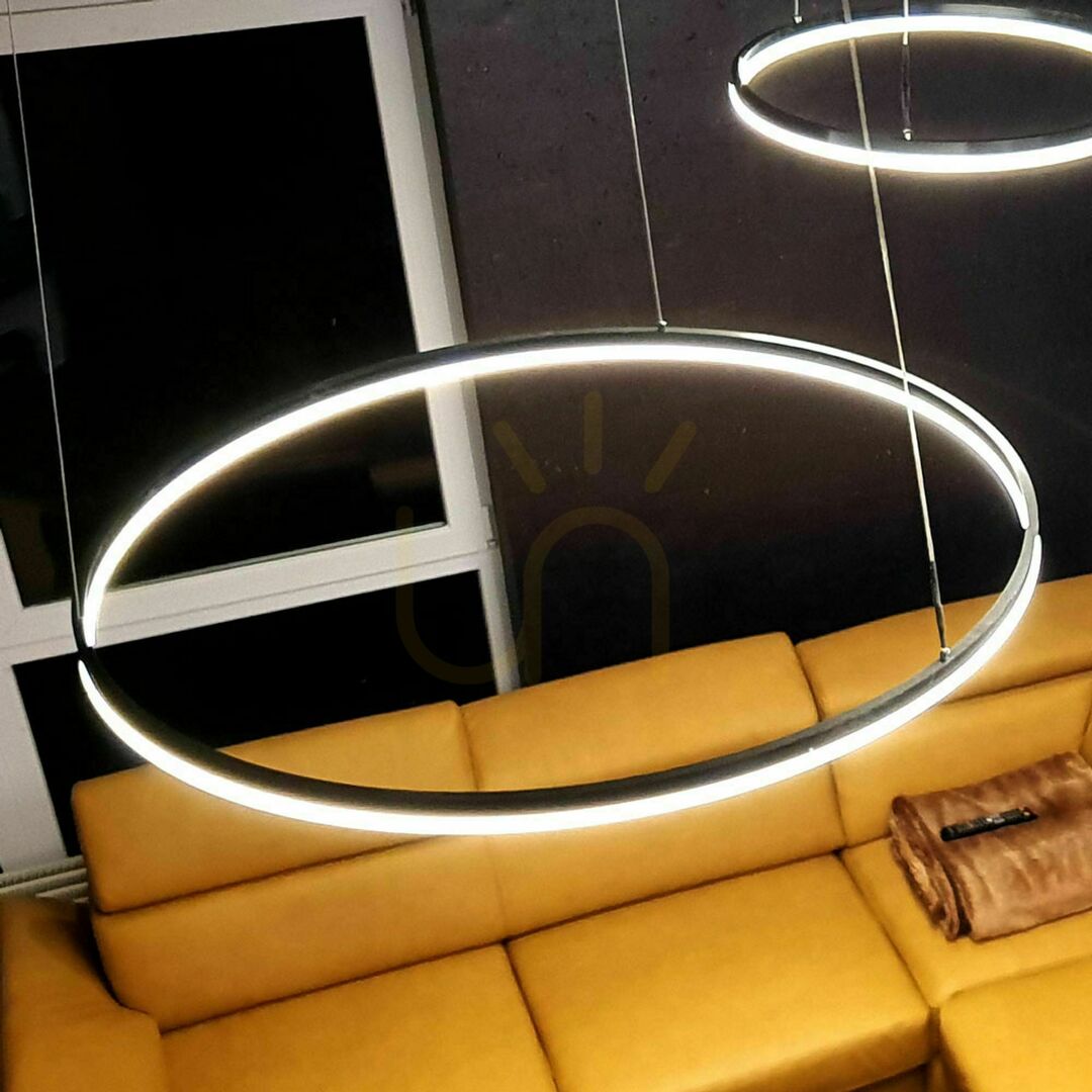 Kontrola Závěsné LED svítidlo s.luce Ring, zlaté, Ø 120 cm Závěsné LED svítidlo s.luce Ring, zlaté, Ø 120 cm