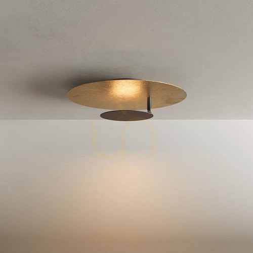 Kontrola Přisazené stropní LED svítidlo s.luce Plate zlaté 45 cm 3000 K stmívatelné