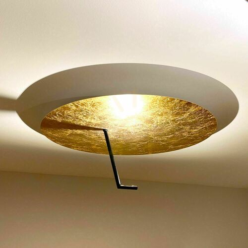 Kontrola Přisazené stropní LED svítidlo s.luce Hook zlaté 30 cm 18 W stmívatelné