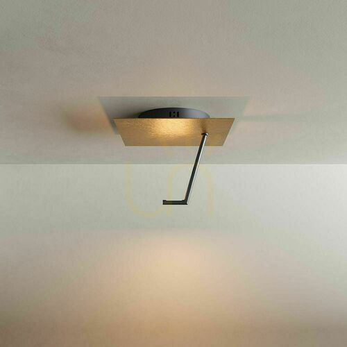 Kontrola Přisazené stropní LED svítidlo s.luce Hook zlaté 30 cm 18 W stmívatelné
