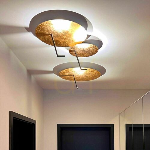 Kontrola LED stropní svítidlo s.luce Hook zlaté 45 cm 18 W dimmable 3000 K