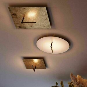 Přisazené stropní svítidlo s.luce Edge zlaté LED 30 cm 18 W stmívatelné small 0