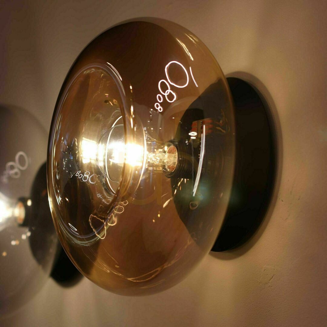 Náhled Přisazené stropní svítidlo s.luce Cruet jantarové sklo E27 28 cm Přisazené stropní svítidlo s.luce Cruet jantarové sklo E27 28 cm