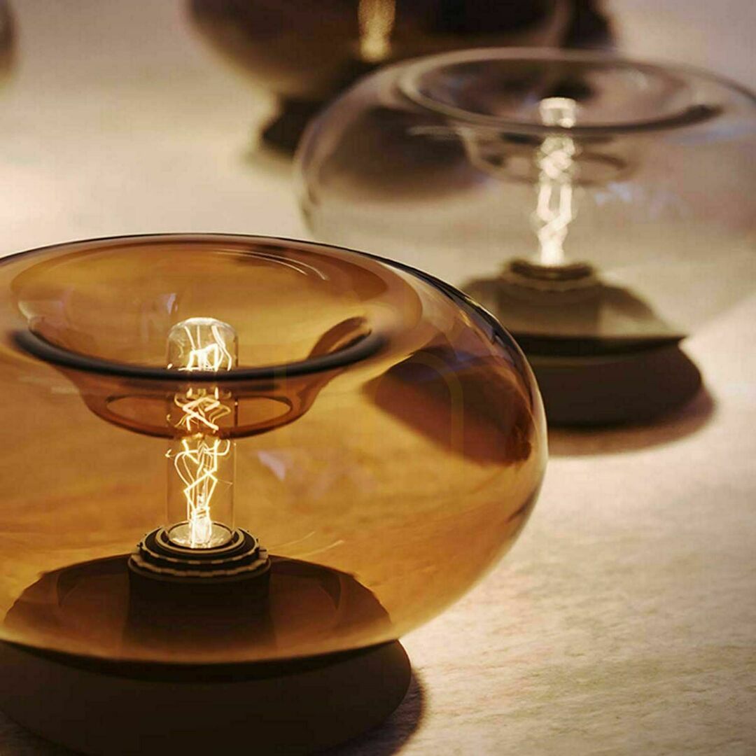 Zobrazit Stolní lampa s.luce Cruet skleněná průhledná E27 retro 28 cm Stolní lampa s.luce Cruet skleněná průhledná E27 retro 28 cm