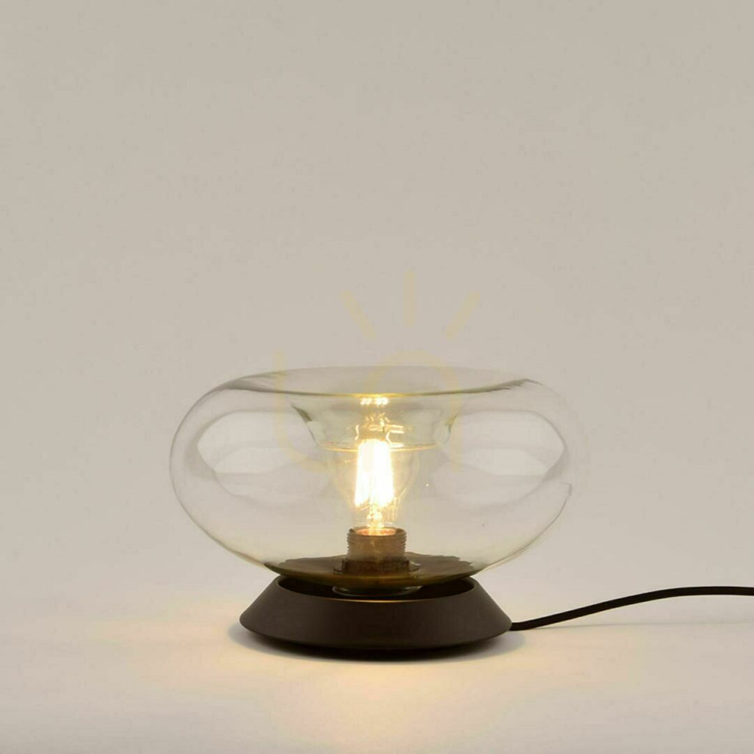 Zobrazit Stolní lampa s.luce Cruet skleněná průhledná E27 retro 28 cm Stolní lampa s.luce Cruet skleněná průhledná E27 retro 28 cm