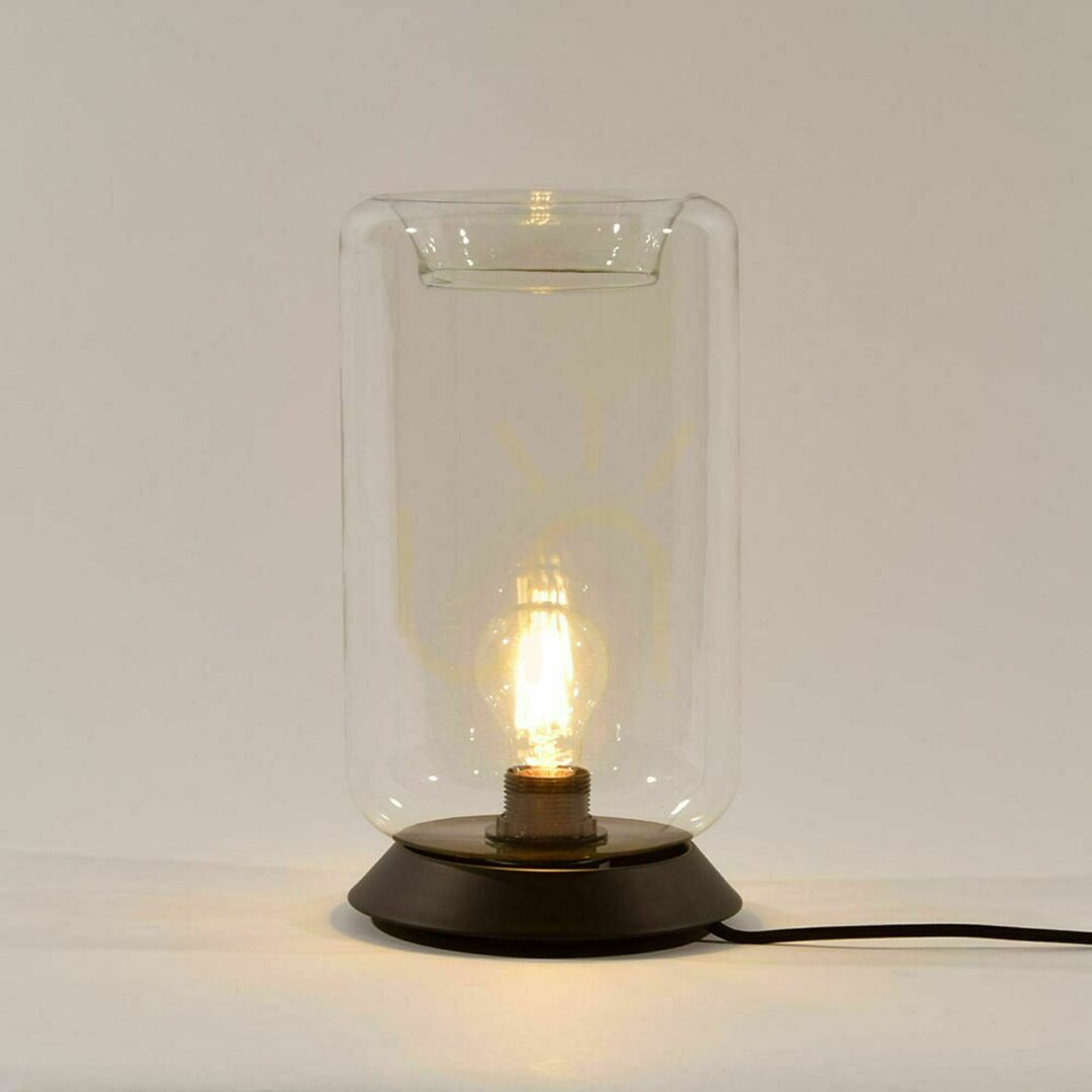 Zobrazit Stolní lampa s.luce Cruet skleněná průhledná E27 retro 28 cm Stolní lampa s.luce Cruet skleněná průhledná E27 retro 28 cm