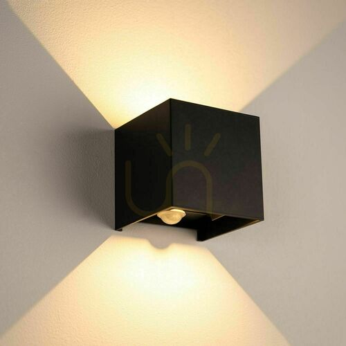 Kontrola Nástěnné LED svítidlo s pohybovým čidlem s.luce Ixa stříbrné 10 cm IP44