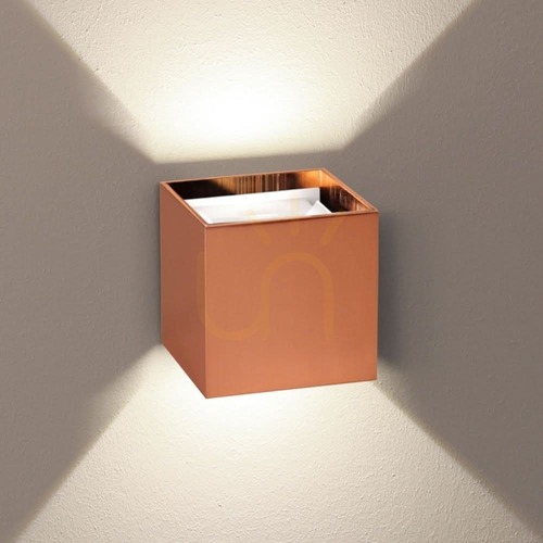 Kontrola Nástěnné LED svítidlo s pohybovým čidlem s.luce Ixa měděné 10 cm IP44
