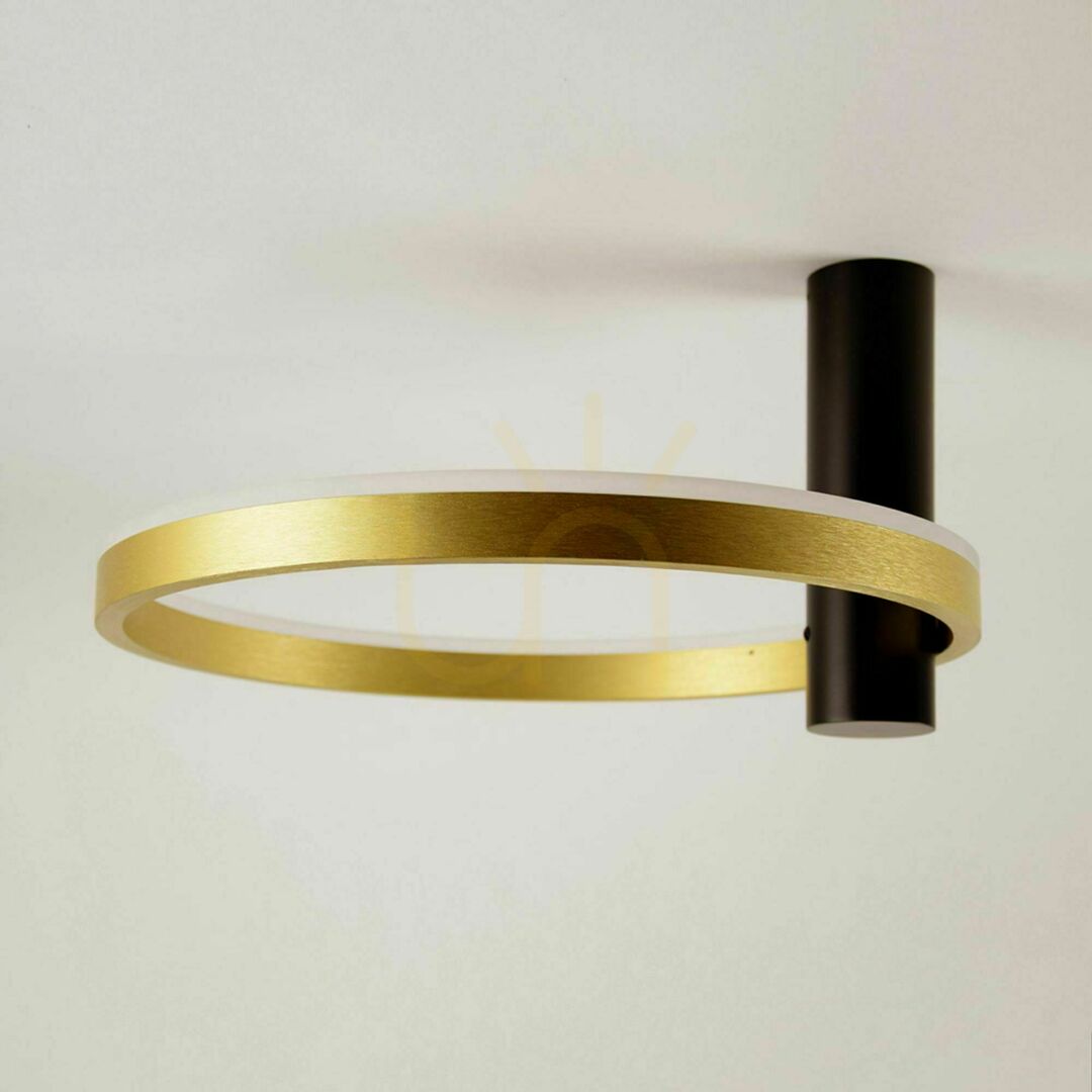 Pohled Přisazené stropní LED svítidlo s.luce Ring Air 40 cm černé Přisazené stropní LED svítidlo s.luce Ring Air 40 cm černé
