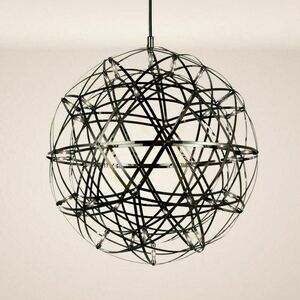 Závěsné LED svítidlo s.luce Atom 50 cm, černý chrom, stmívatelné small 16