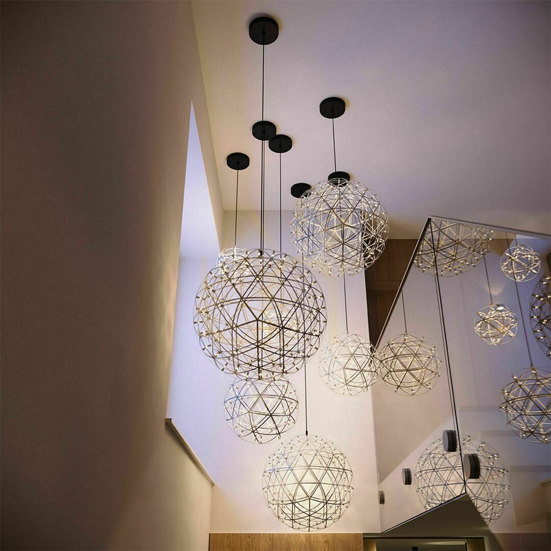 Náhled Závěsné LED svítidlo s.luce Atom Chrome 50 cm stmívatelné Závěsné LED svítidlo s.luce Atom Chrome 50 cm stmívatelné