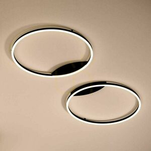 Přisazené stropní LED svítidlo s.luce Ring černé 80 cm 36 W stmívatelné small 2